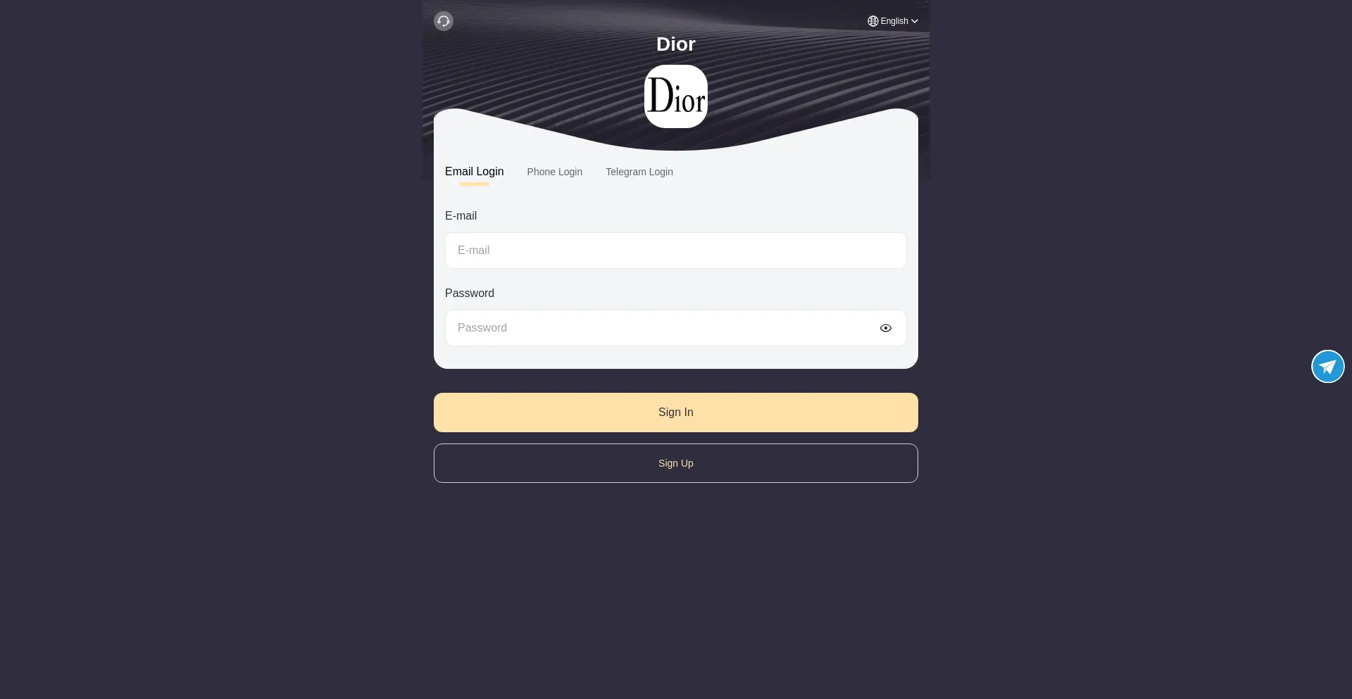 Website screenshot of Diorshopping.com