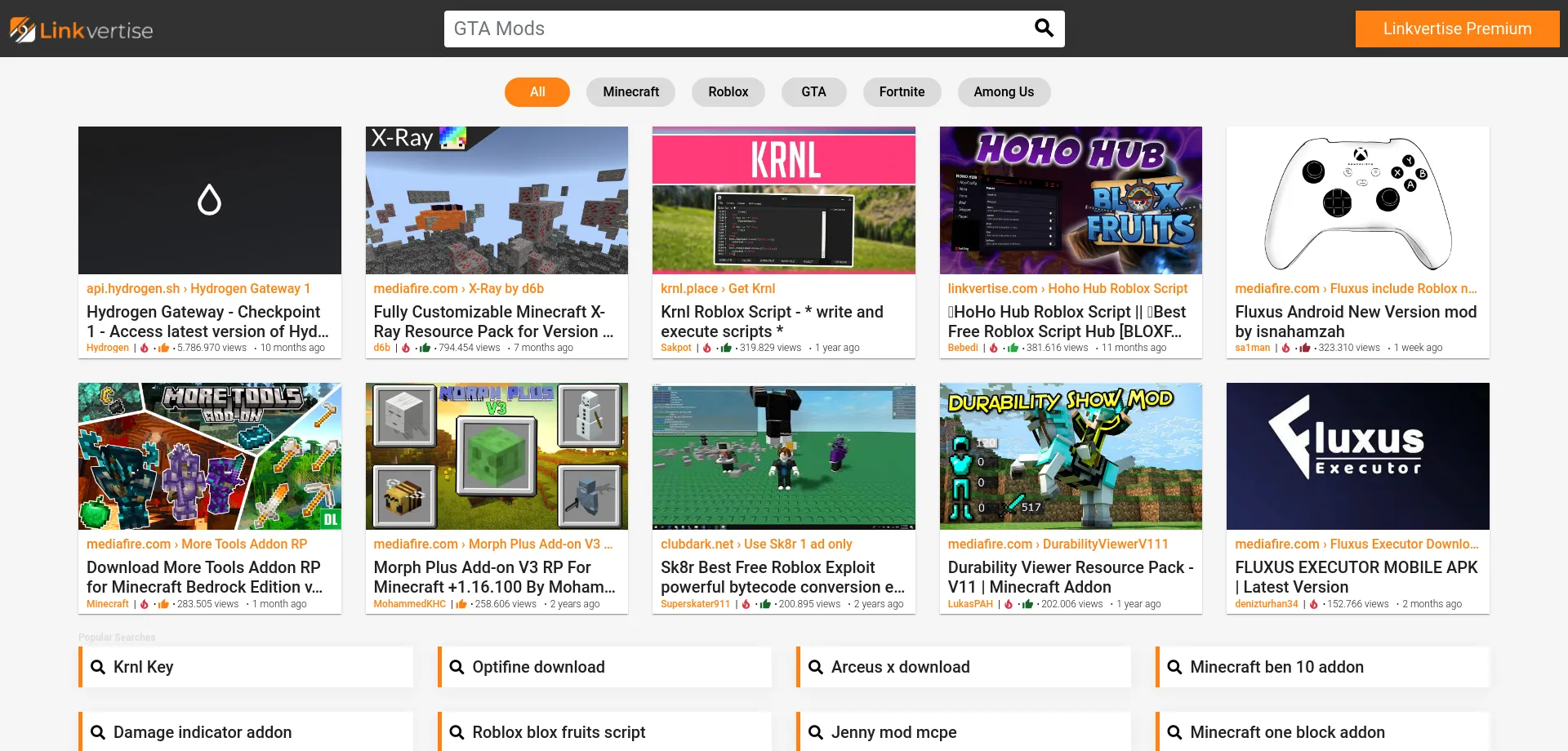 Website screenshot of Direct-link.net