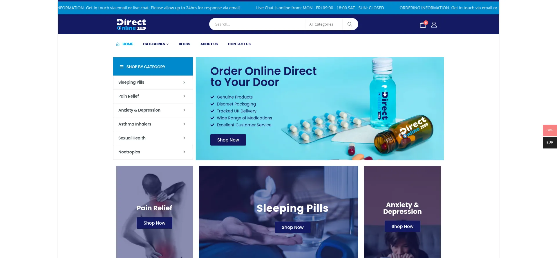 Directonlinepills.com Screenshot