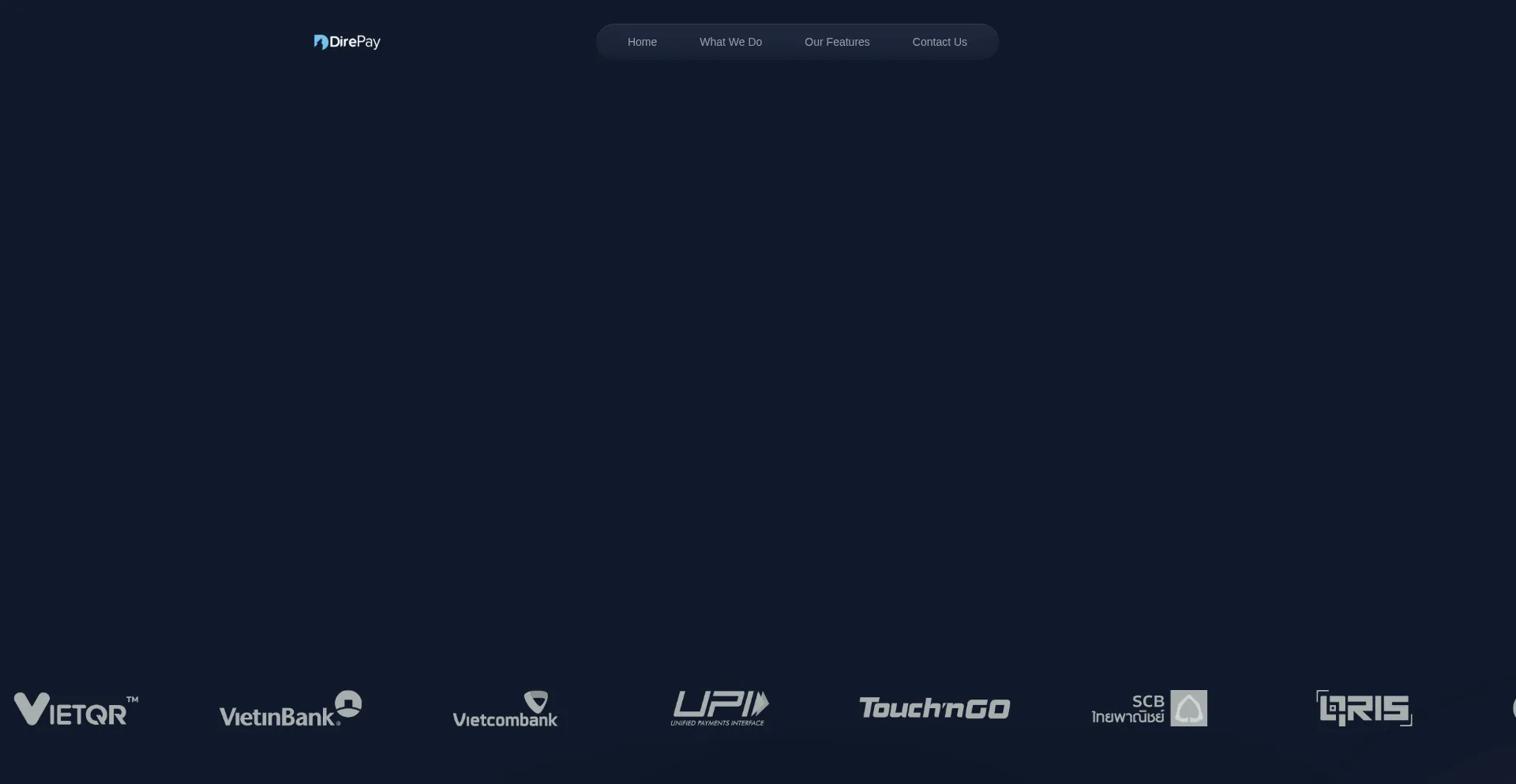 Website screenshot of Direpay.io