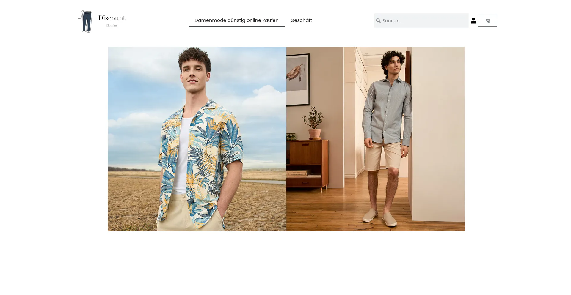 Website screenshot of Discount-clothing.com