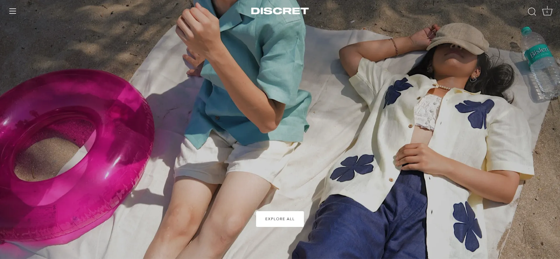 Website screenshot of Discret.in