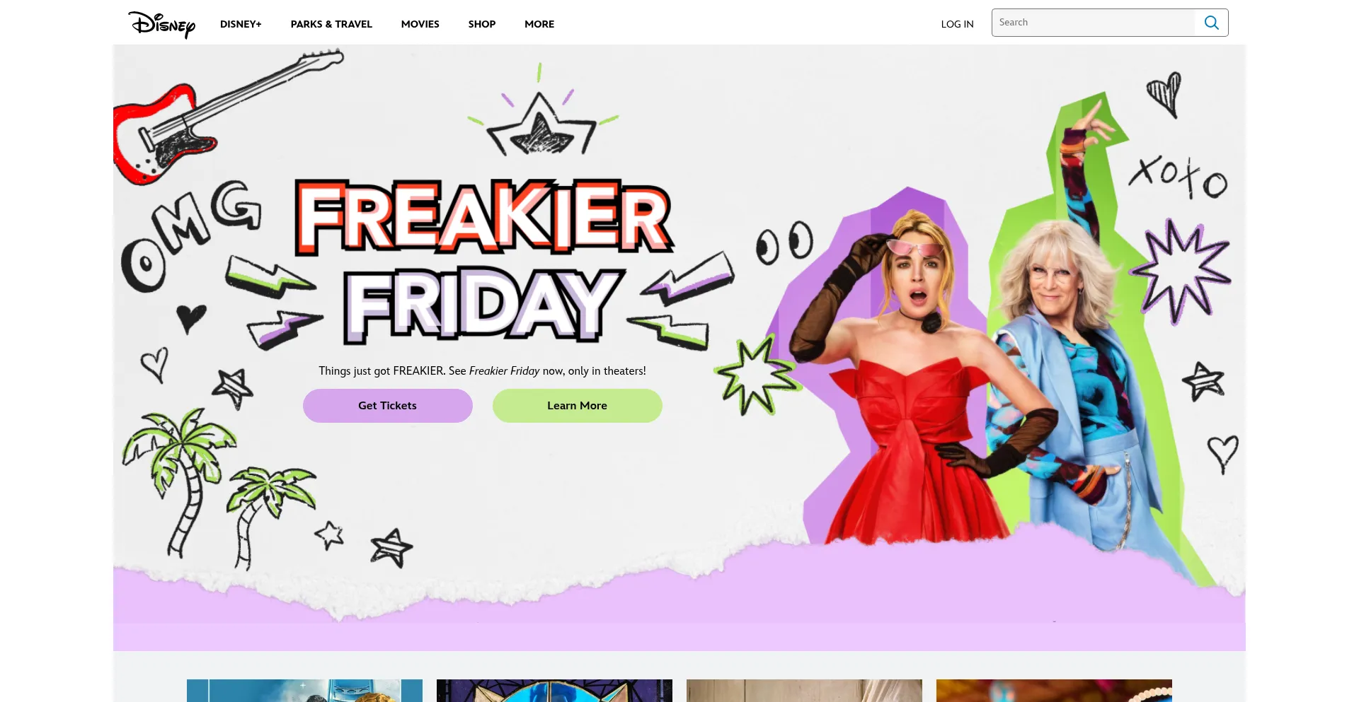 Website screenshot of Disney.com