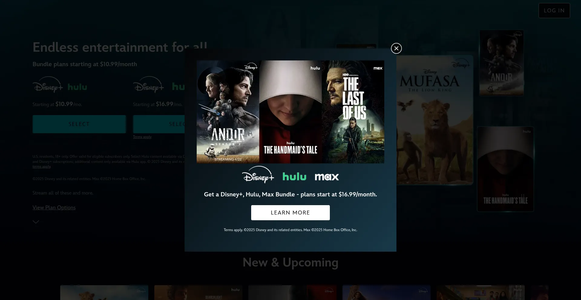 Website screenshot of Disneyplus.loschie.ch