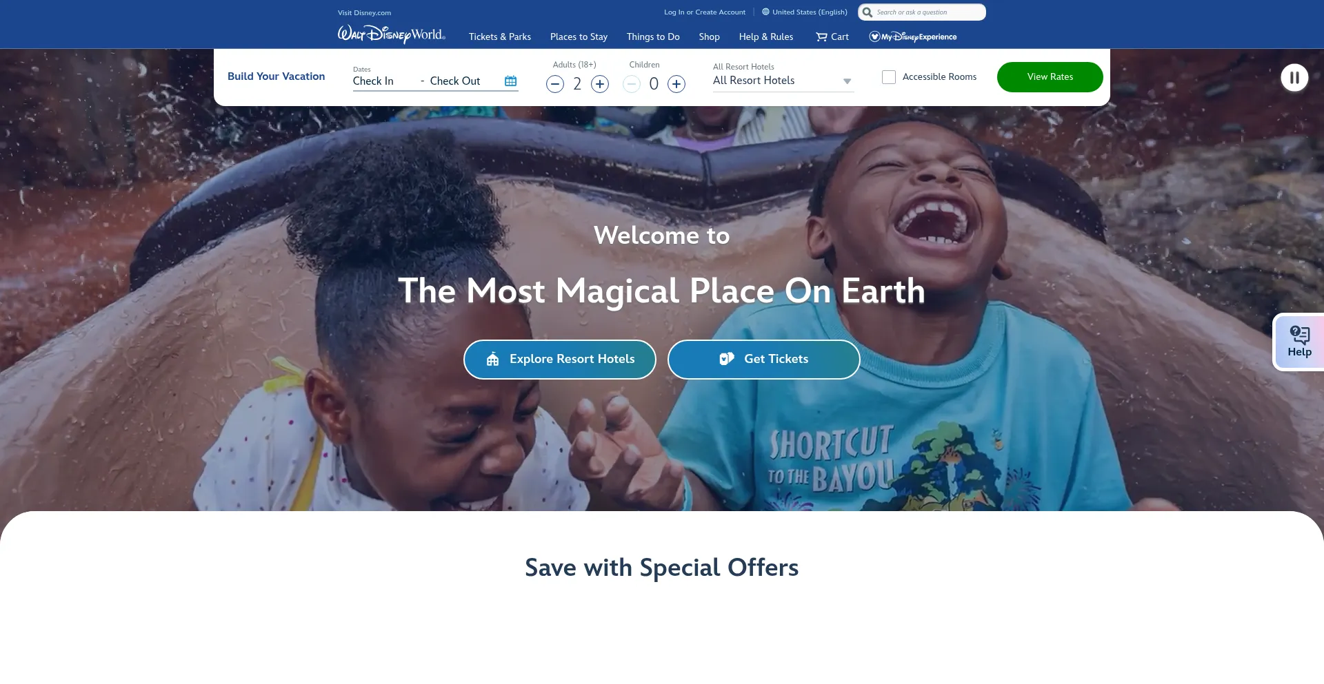 Disneyworld.disney.go.com Screenshot