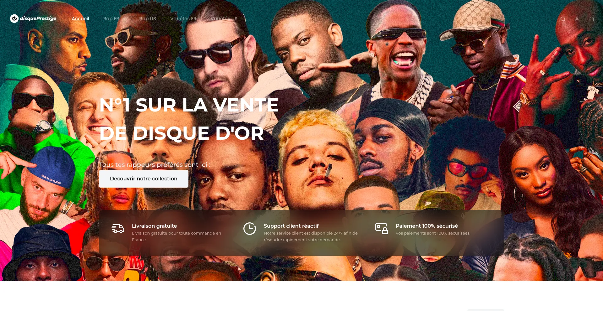 Website screenshot of Disqueprestige.fr