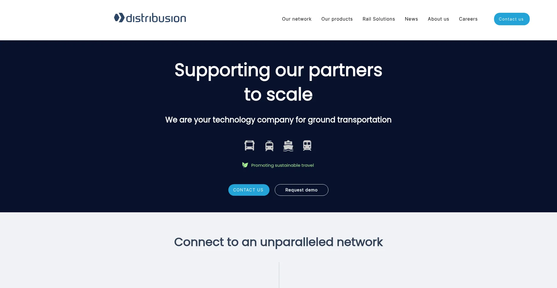 Website screenshot of Distribusion.com