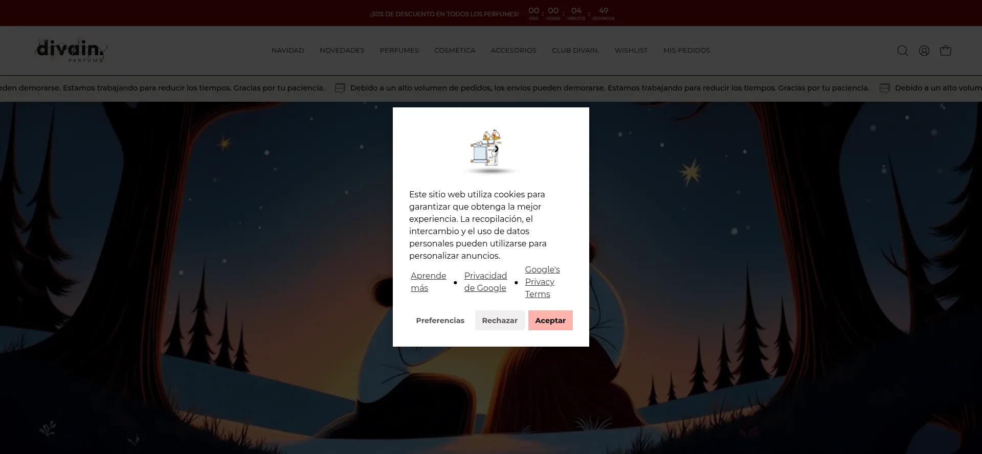 Divainparfums.es Screenshot
