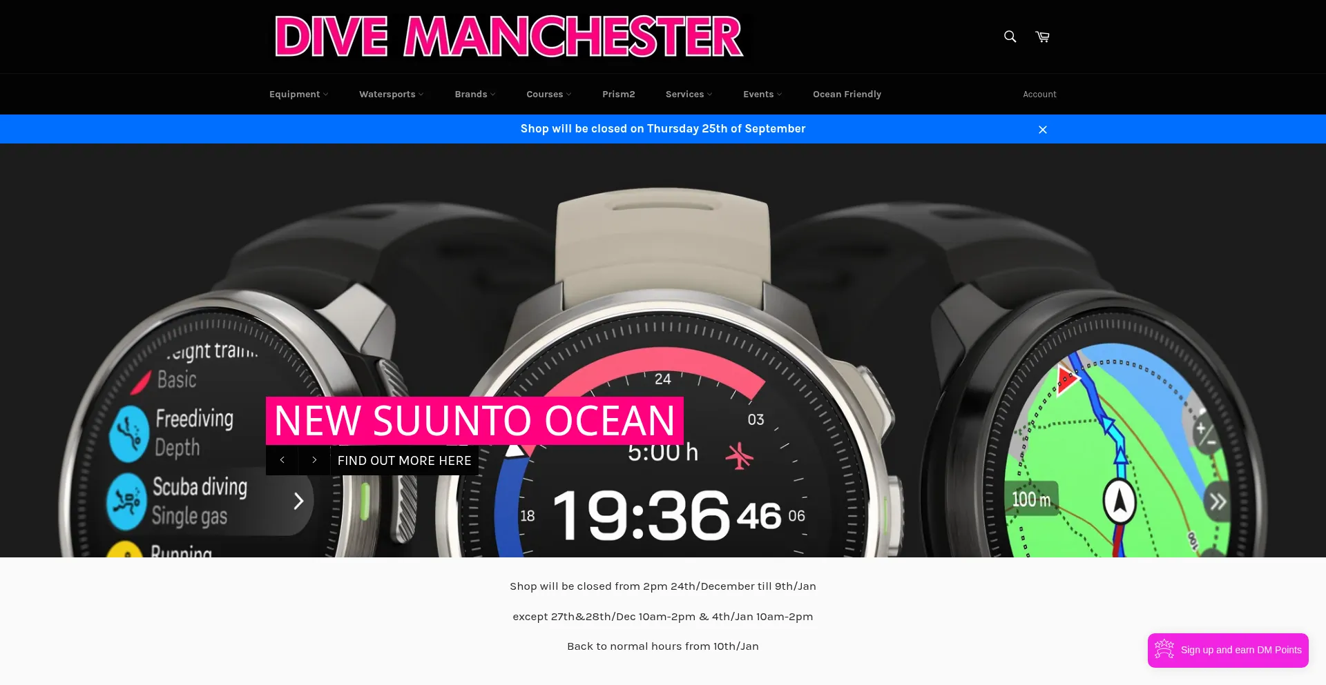 Divemanchester.co.uk Screenshot