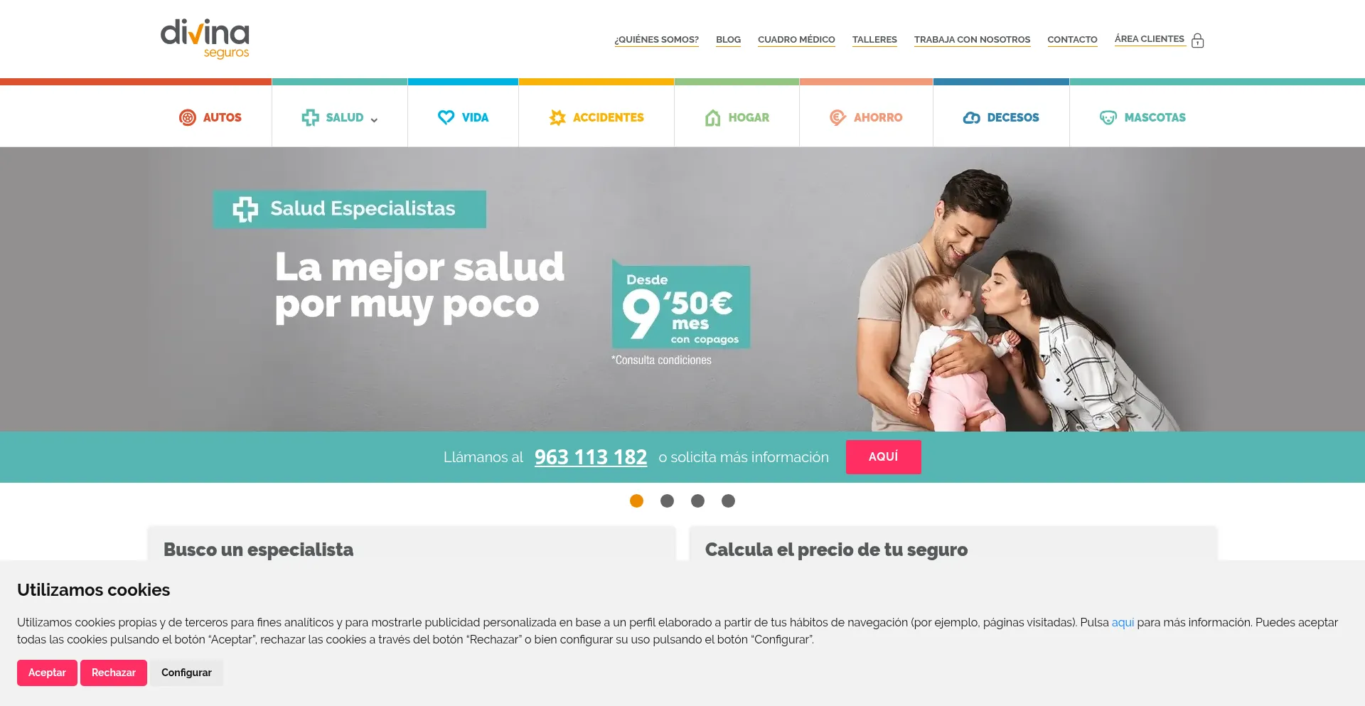 Divinaseguros.com Screenshot