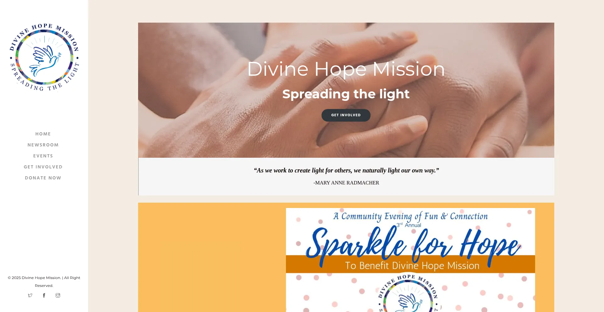Divinehopemission.com Screenshot