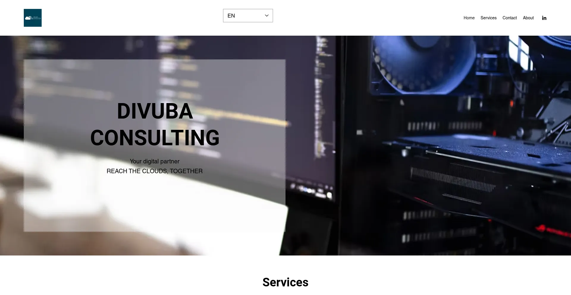 Website screenshot of Divuba.com