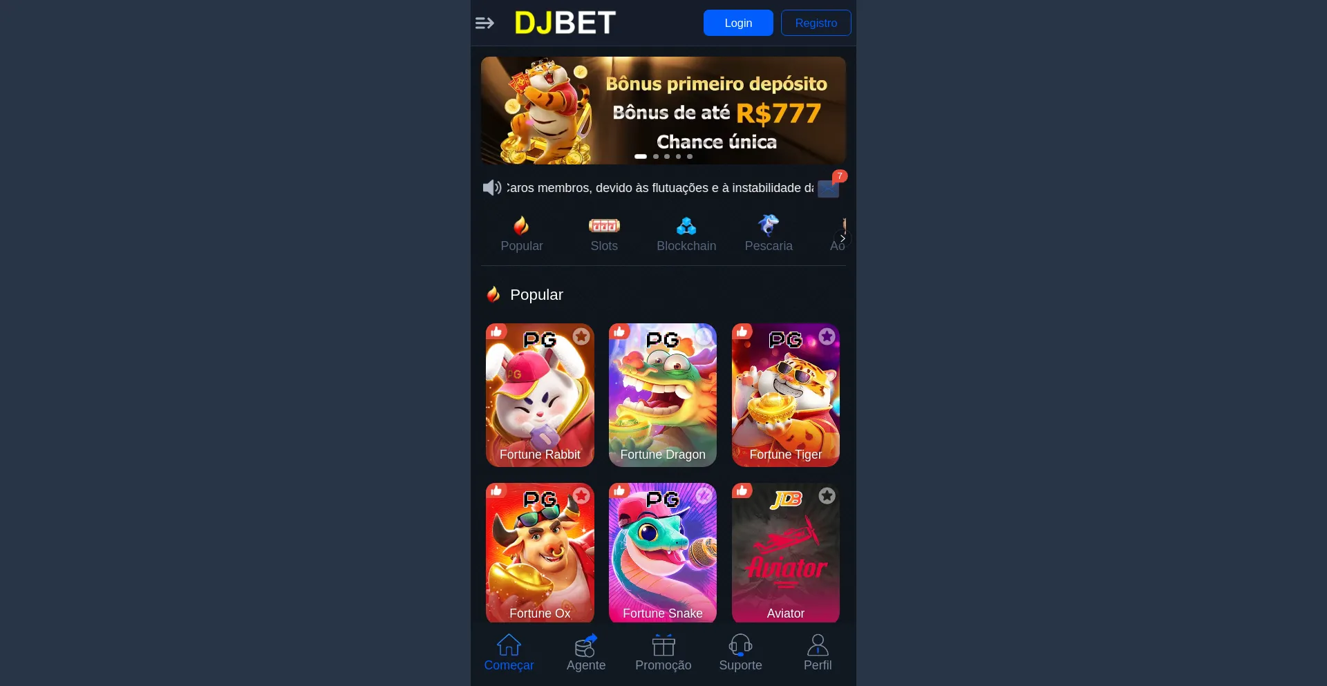 Website screenshot of Djbet.casino