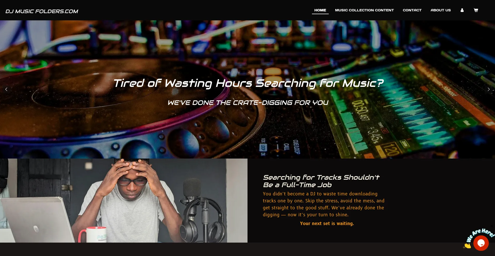 Website screenshot of Djmusicfolders.com