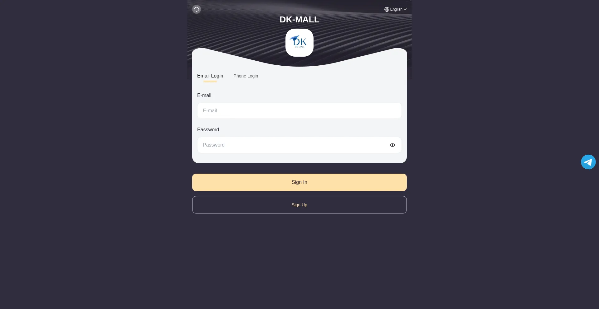 Website screenshot of Dk-mall.com