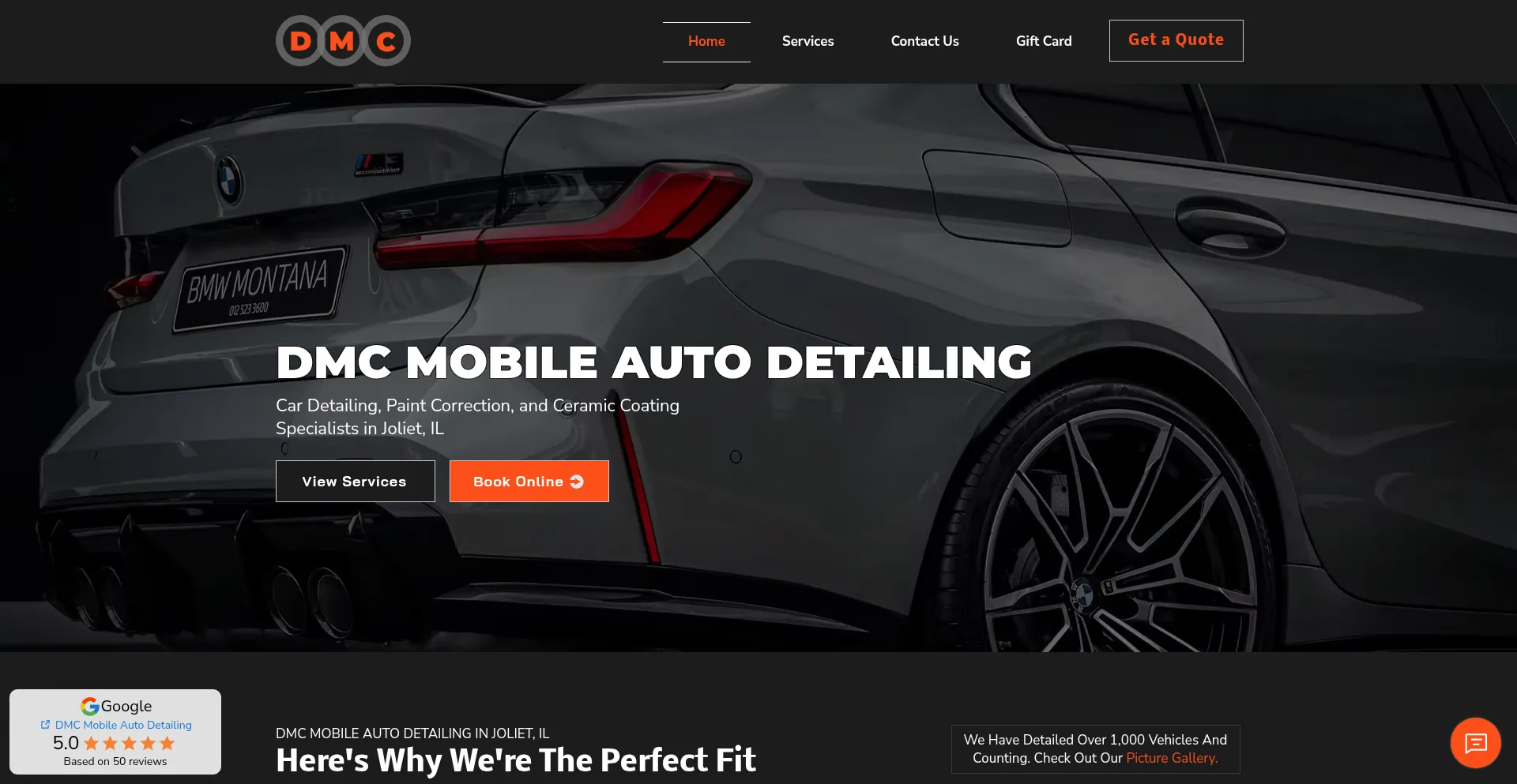 Dmcmobileautodetail.com Screenshot