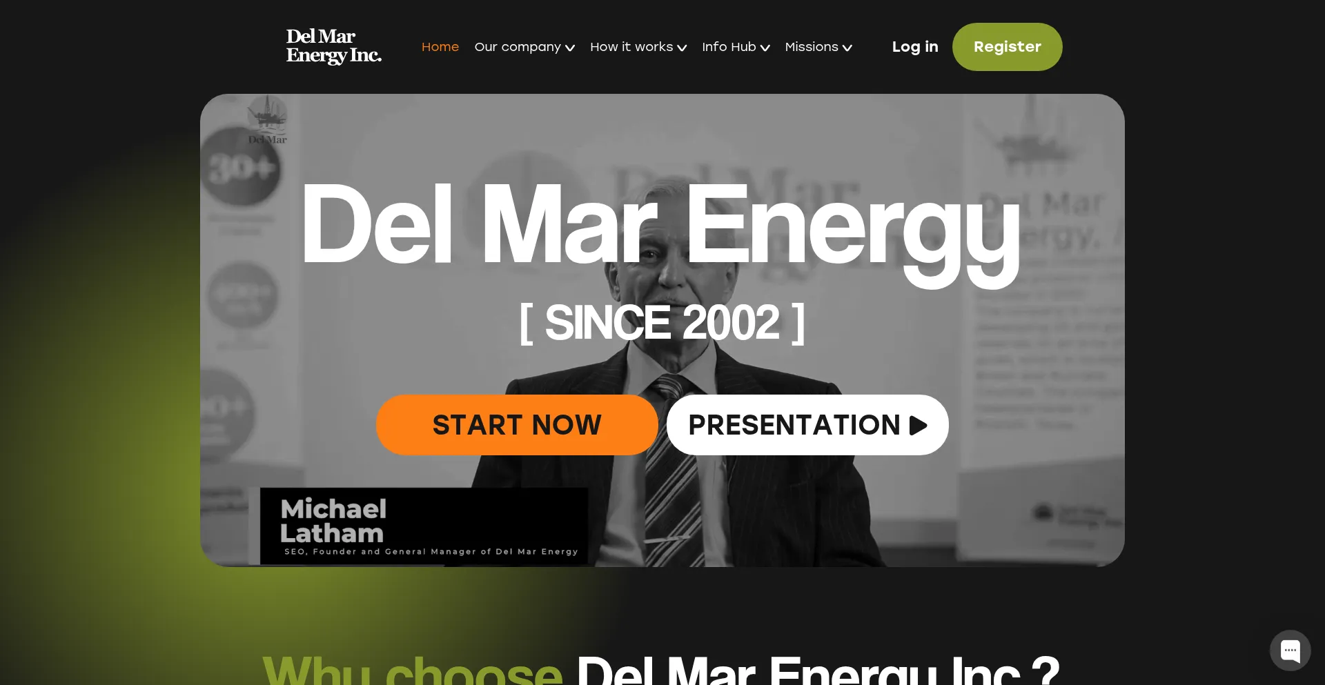 Website screenshot of Dmenergy.us