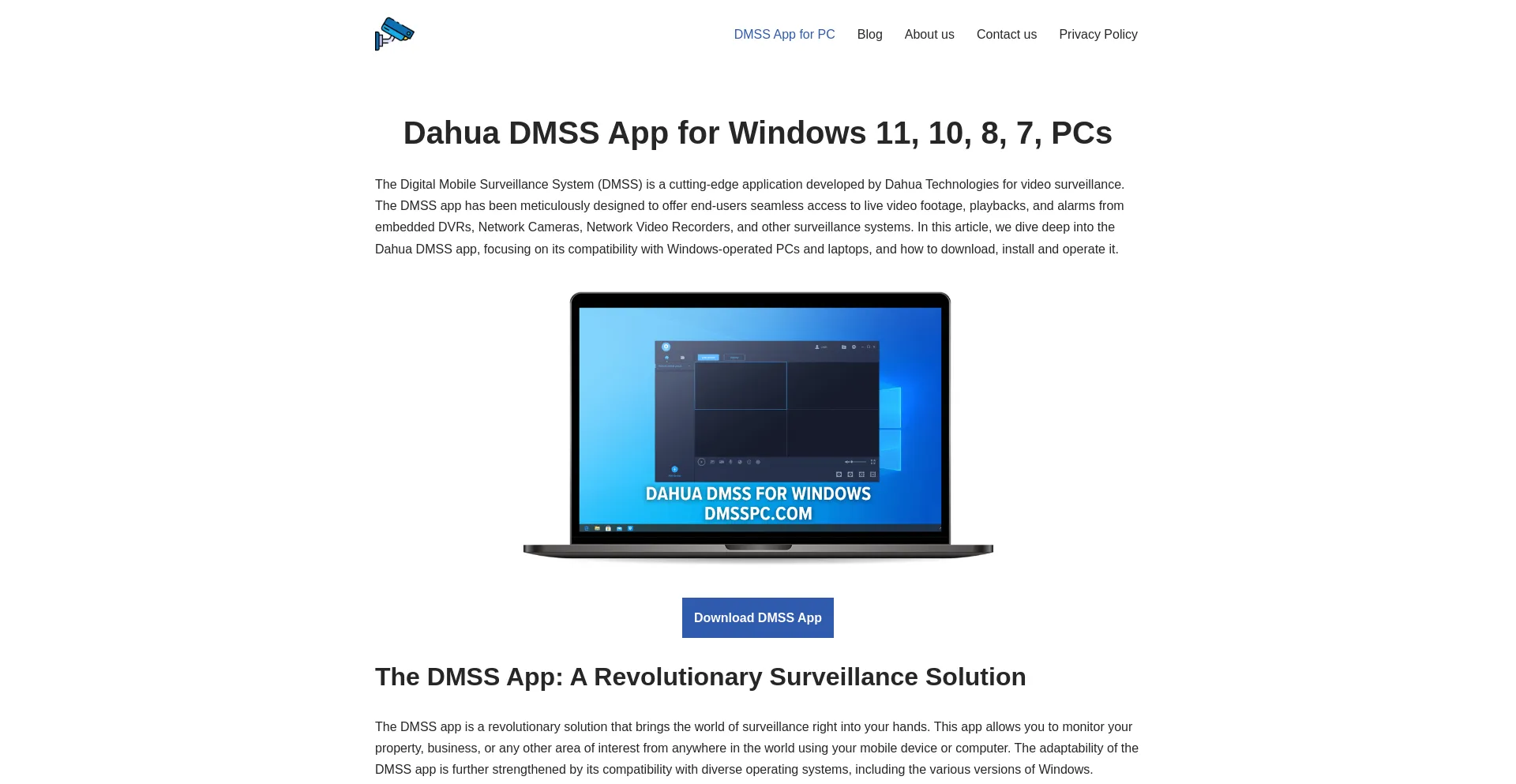 Website screenshot of Dmsspc.com