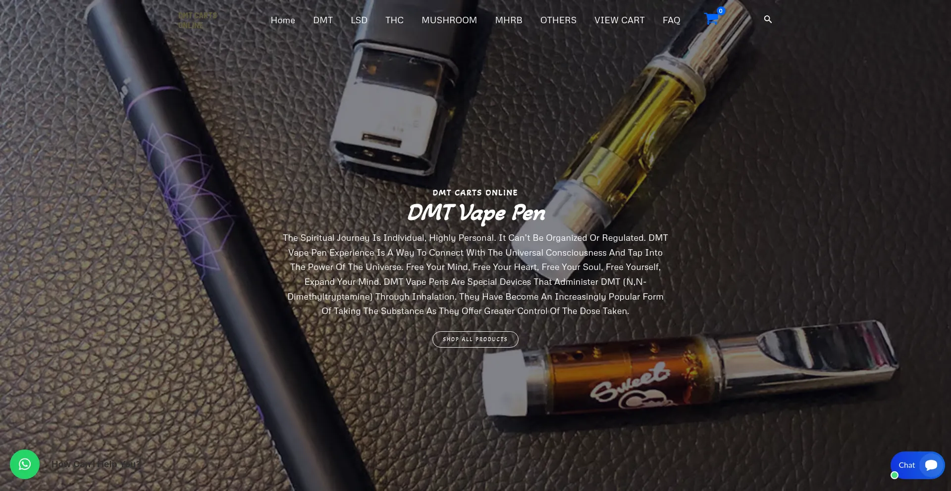 Website screenshot of Dmtcartsonline.com