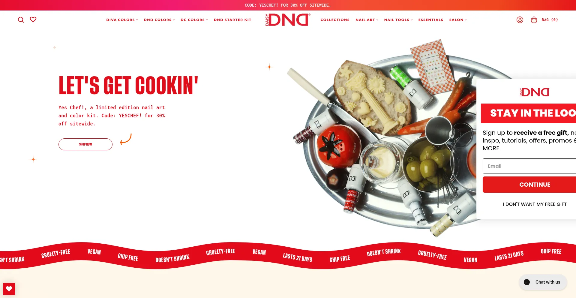 Dndgel.com Screenshot