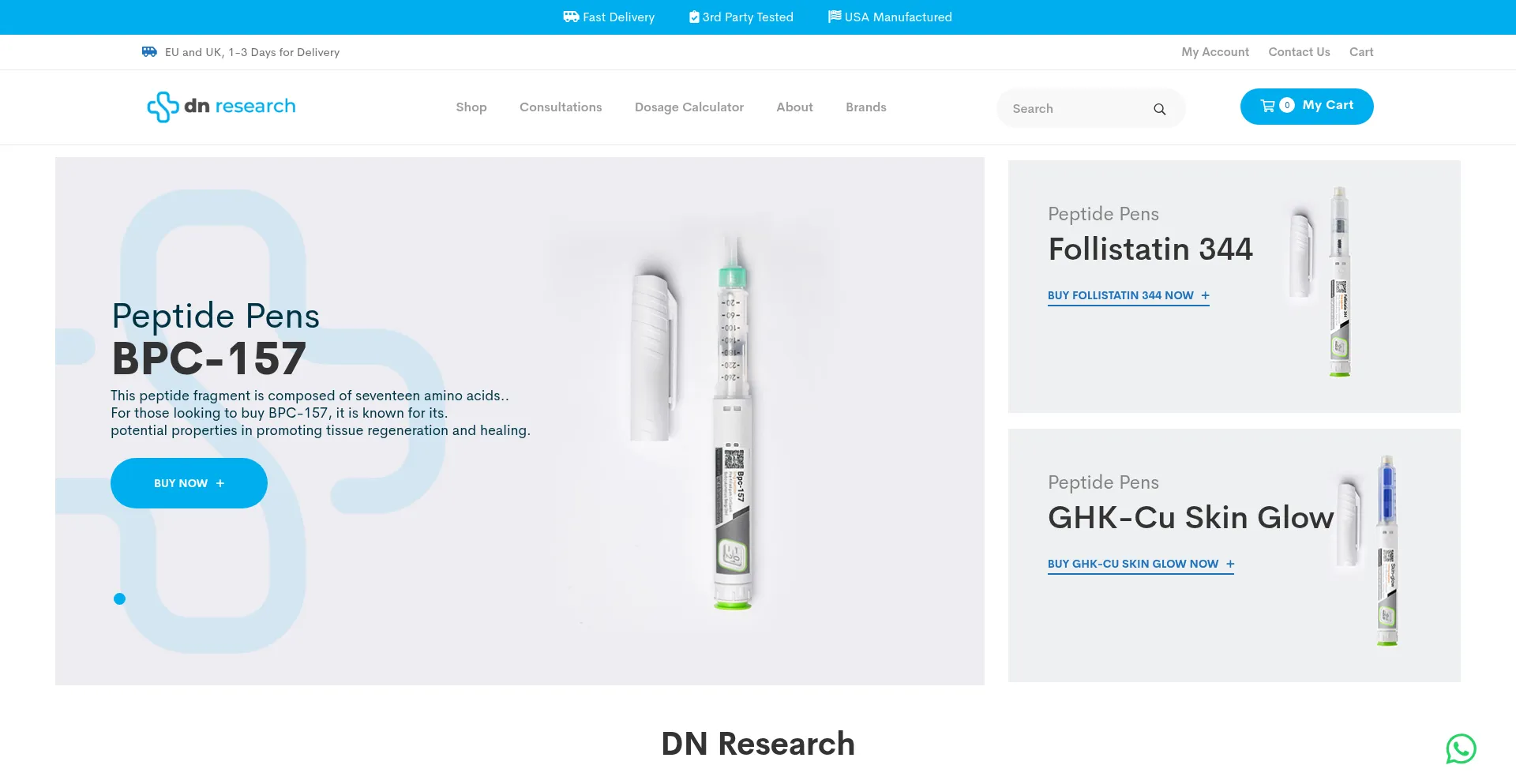 Website screenshot of Dnlabresearch.com