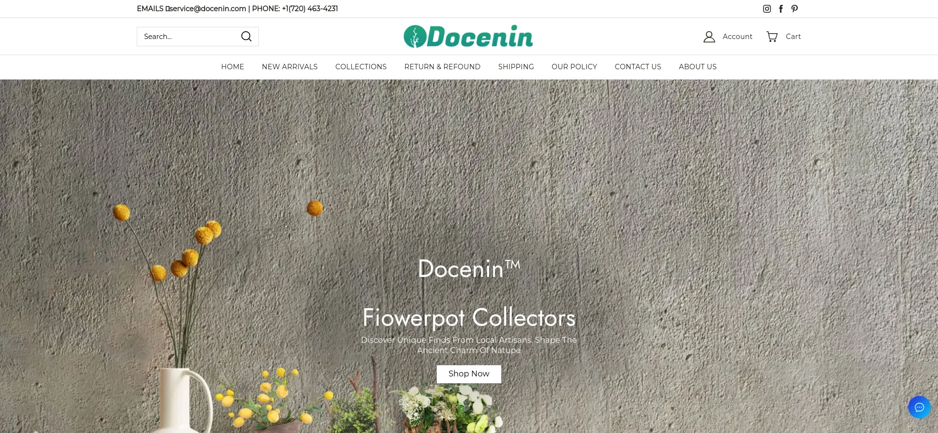Website screenshot of Docenin.com
