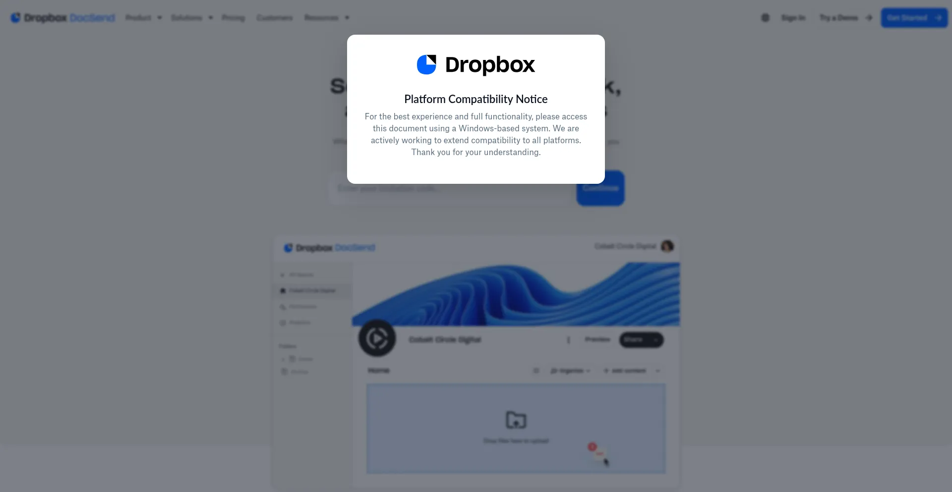 Website screenshot of Docsendsign.com