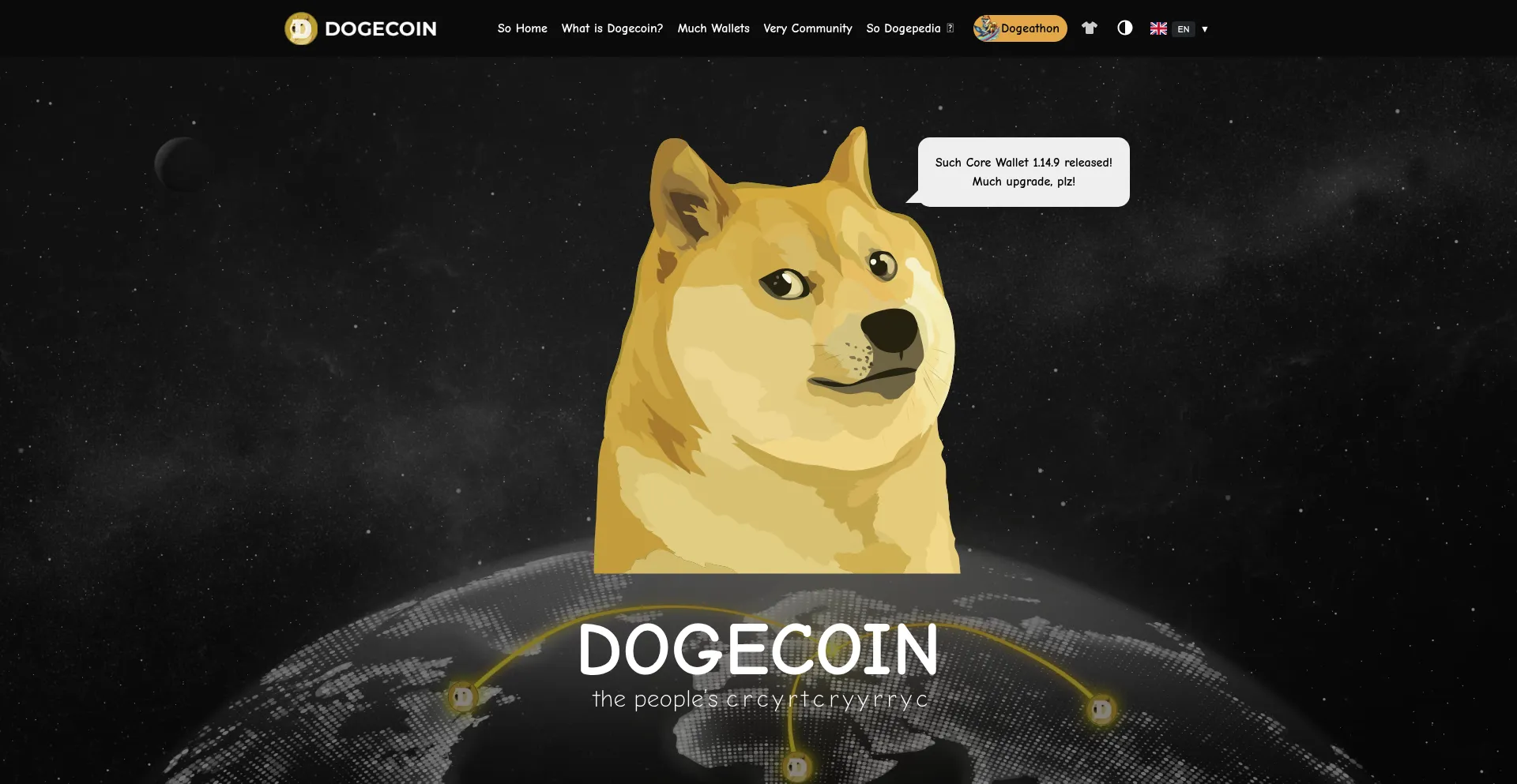 Dogecoin.com Screenshot
