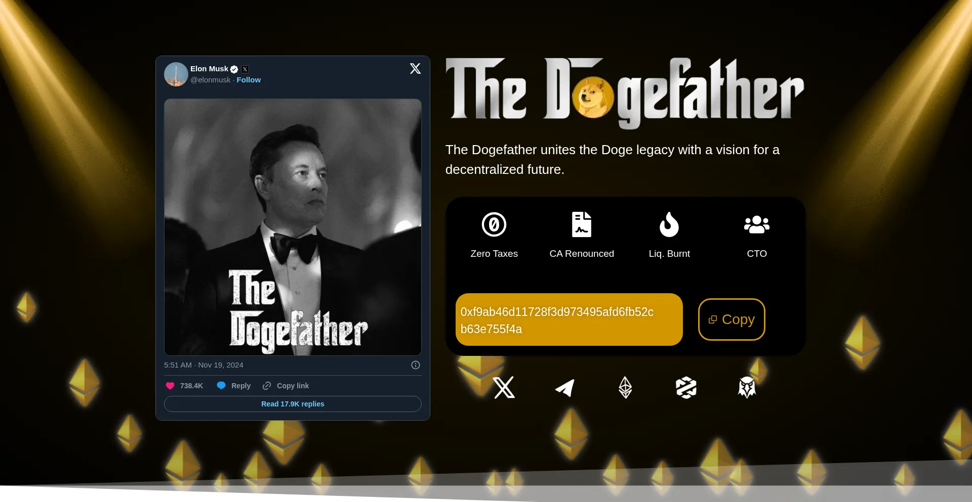 Dogefathercto.pro Screenshot