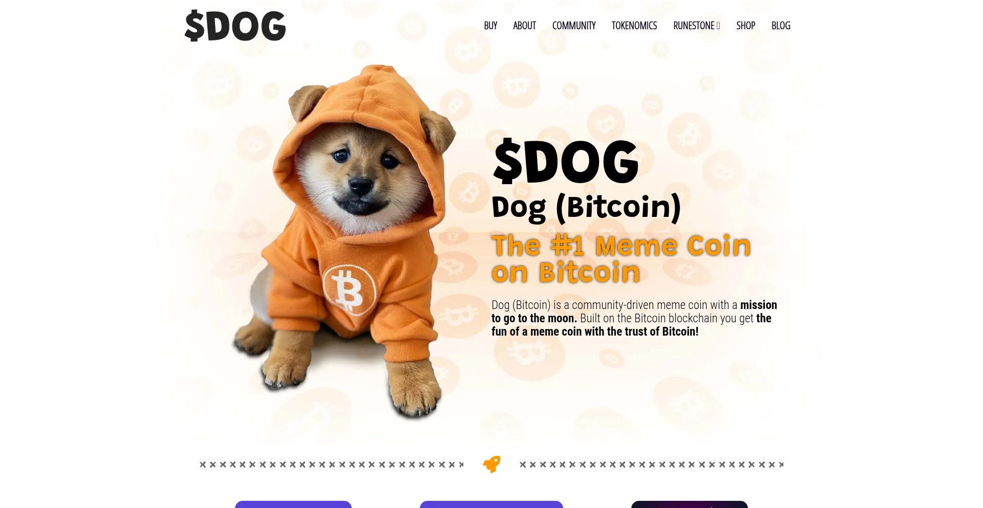 Website screenshot of Doggotothemoon.io