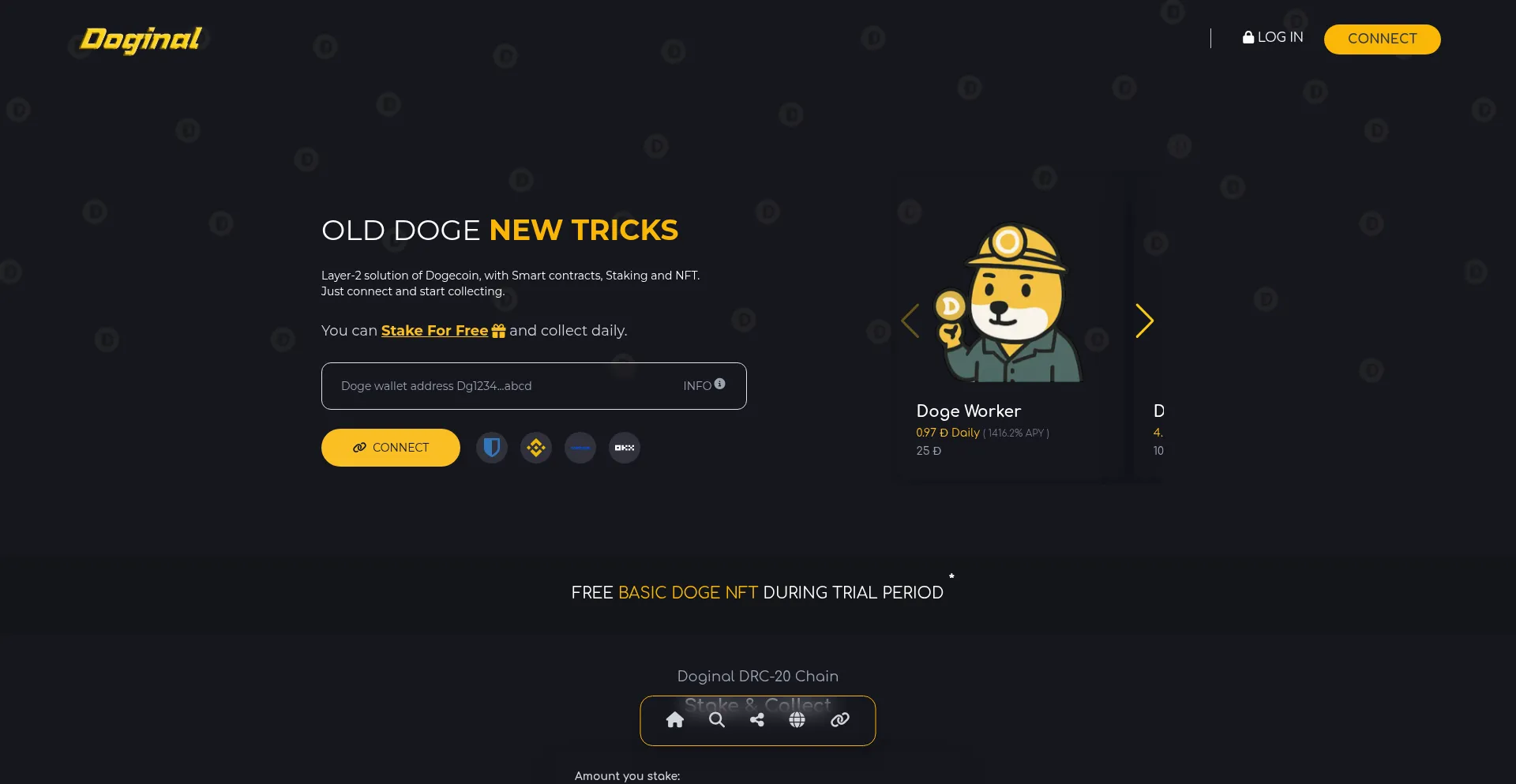 Website screenshot of Doginal.org