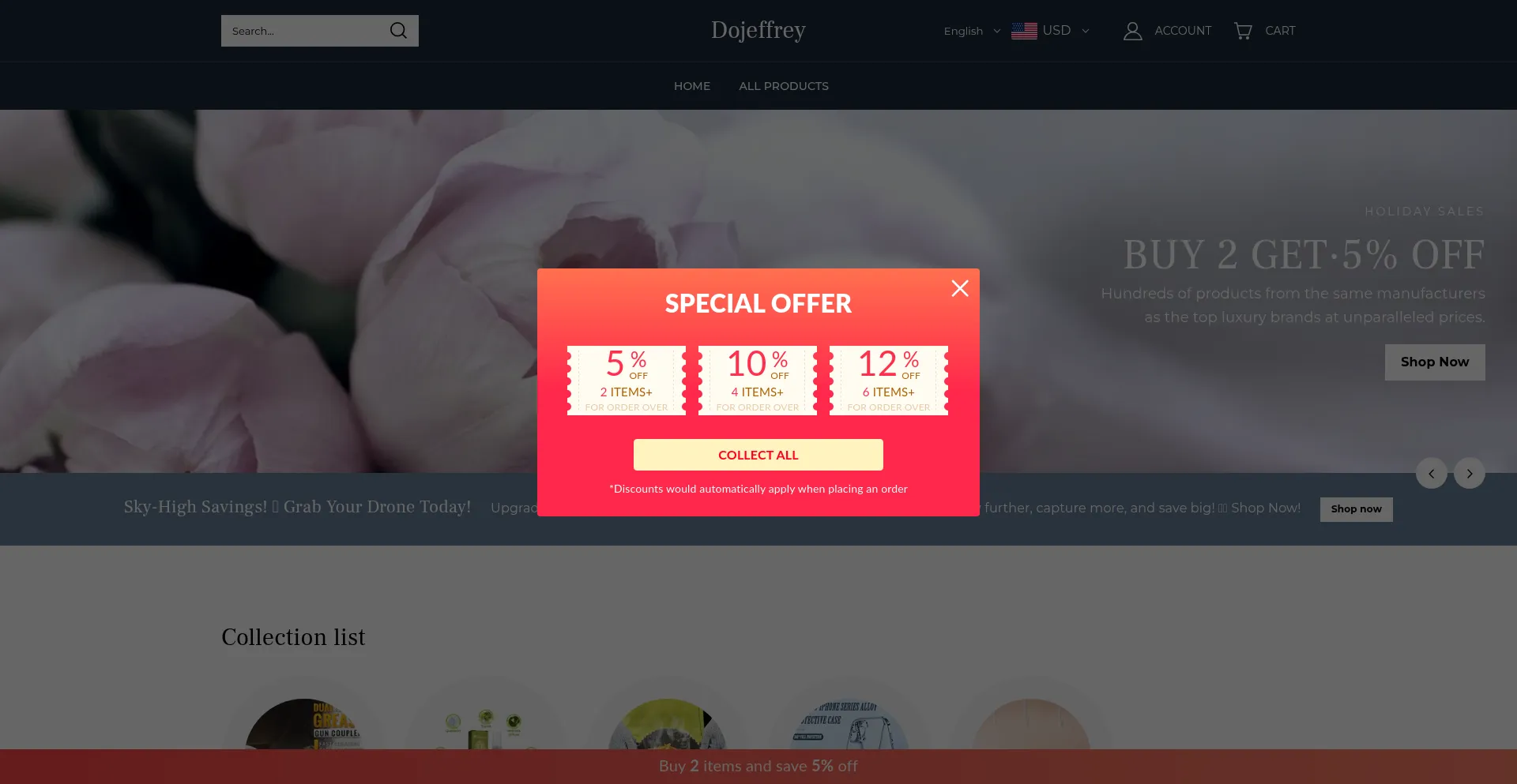 Website screenshot of Dojeffrey.com