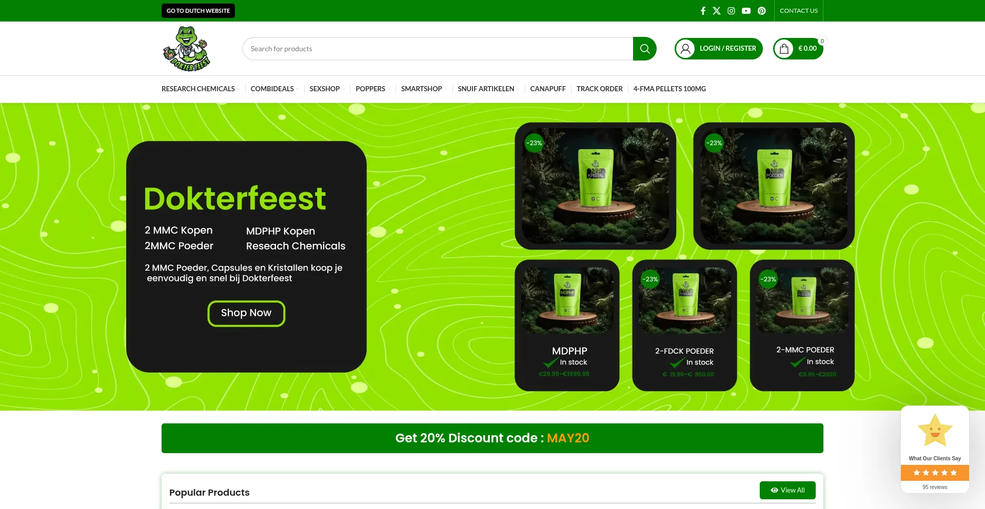 Website screenshot of Dokterfeest.com