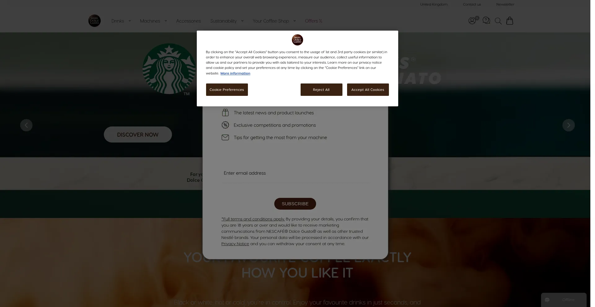 Dolce-gusto.co.uk Screenshot