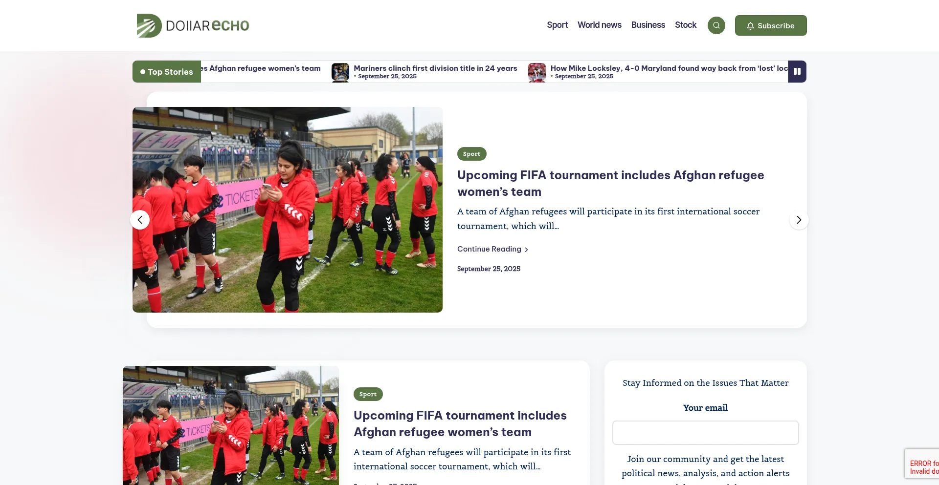 Dollarecho.com Screenshot