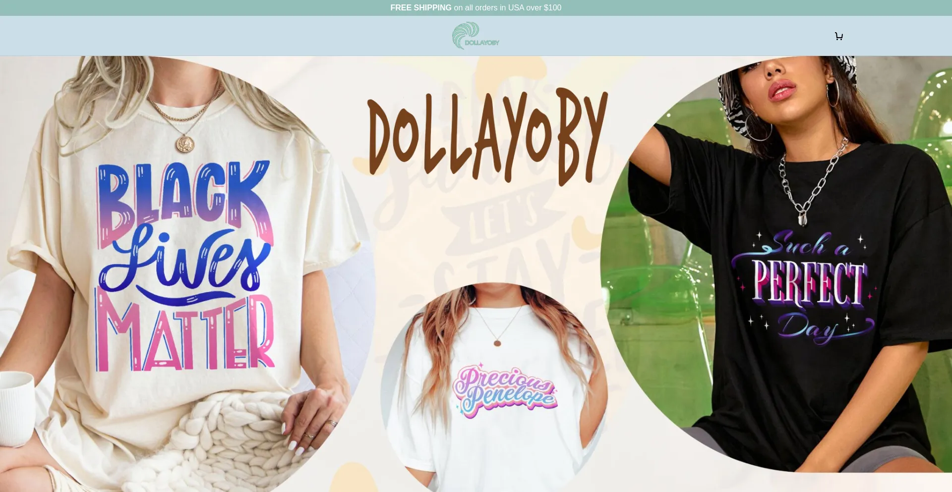 Website screenshot of Dollayoby.com