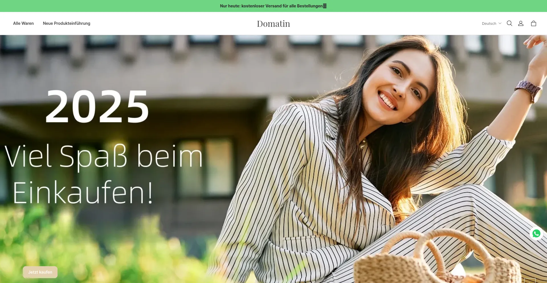 Website screenshot of Domatin.com