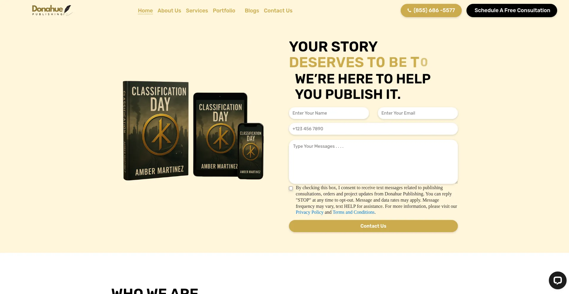 Donahuepublishing.com Screenshot