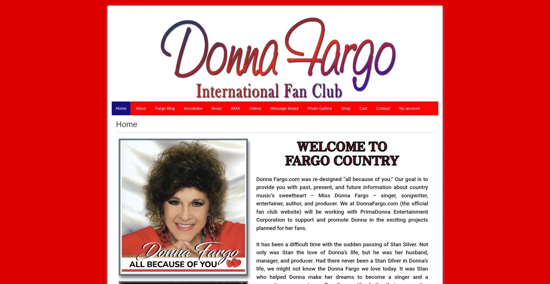 Donnafargo.com Screenshot