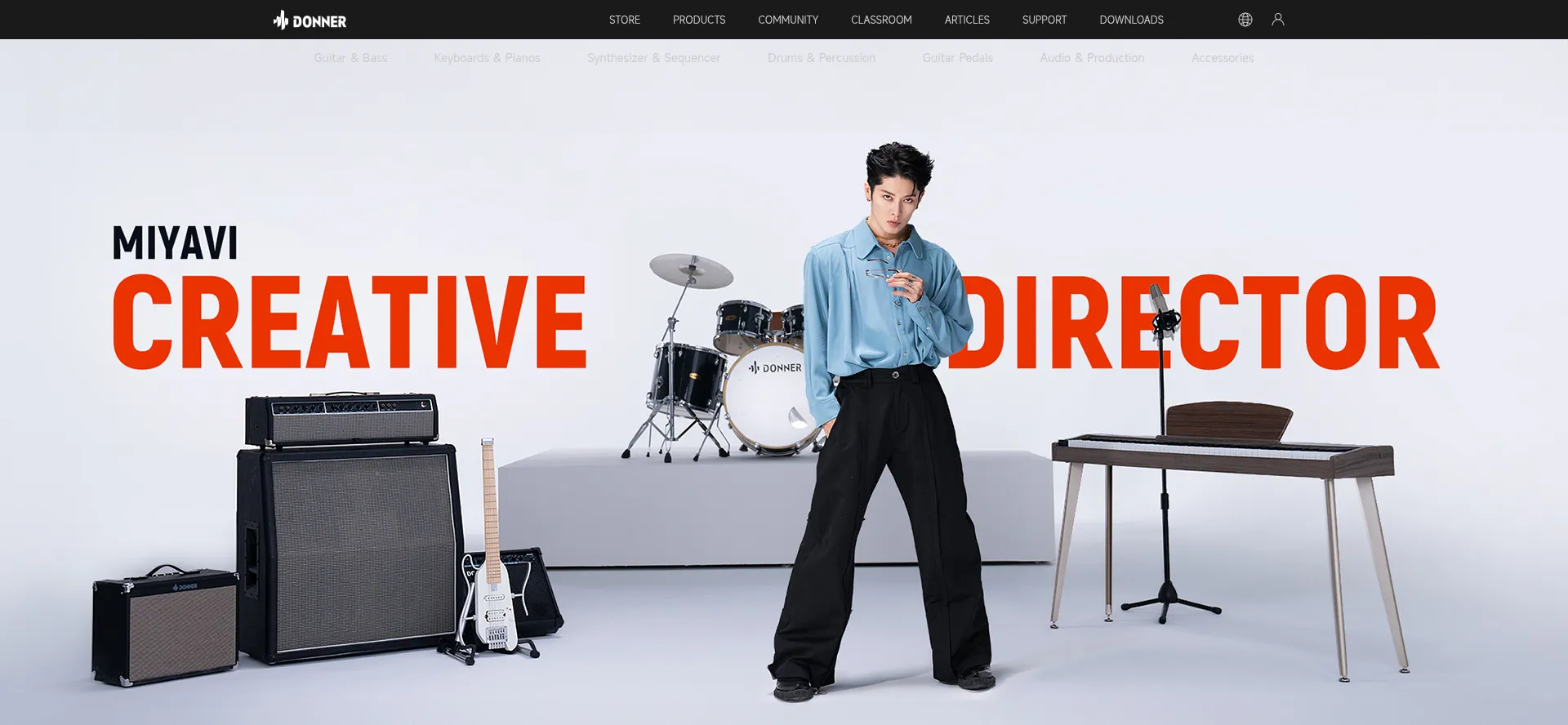 Website screenshot of Donnermusic.com