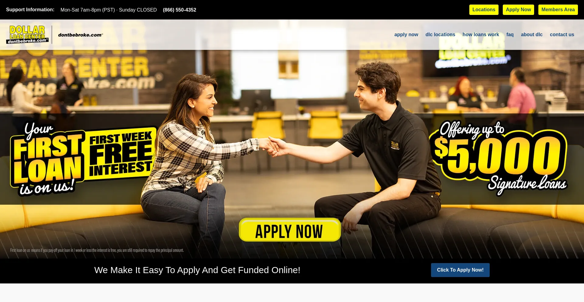 Website screenshot of Dontbebroke.com