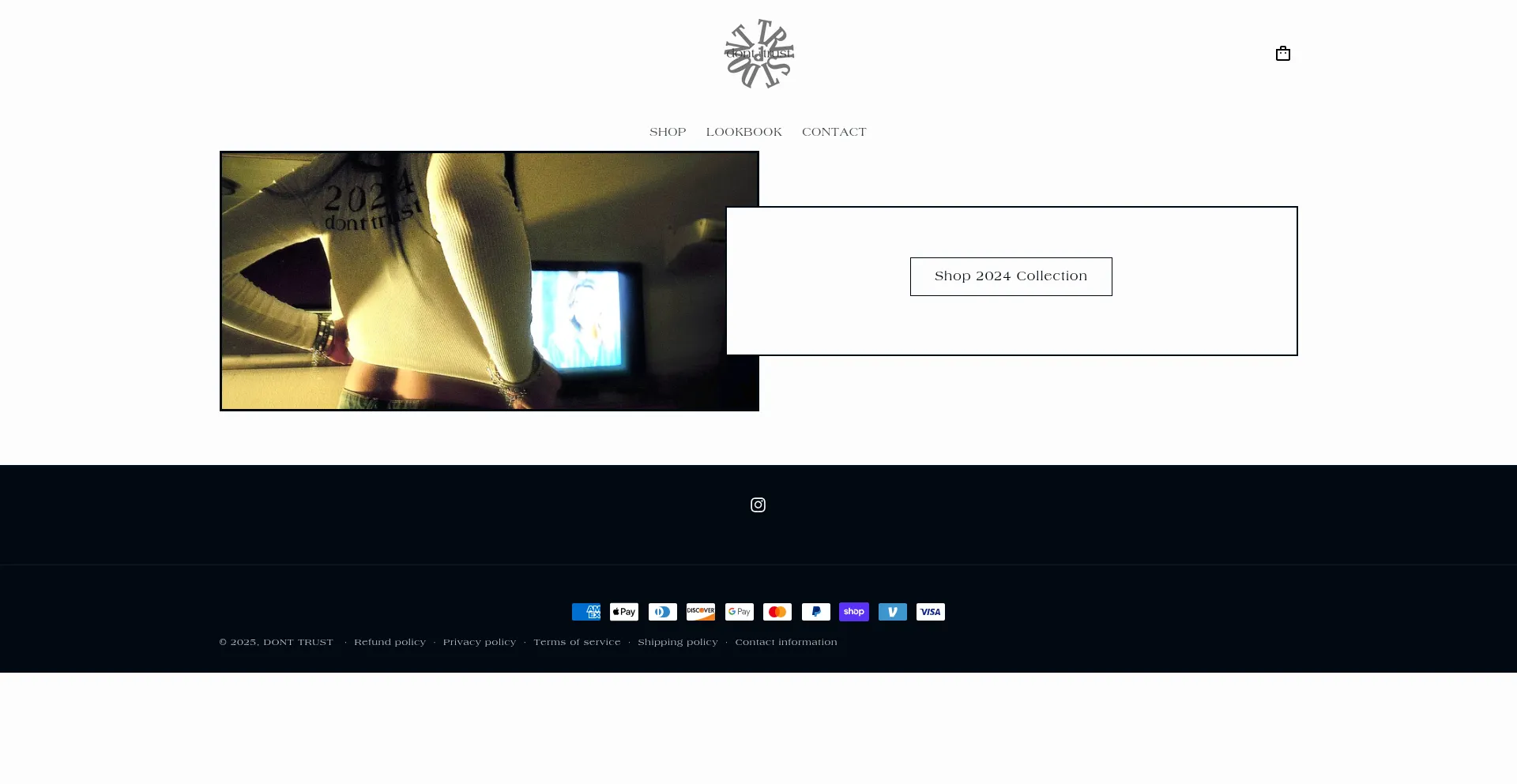 Website screenshot of Donttrust.one