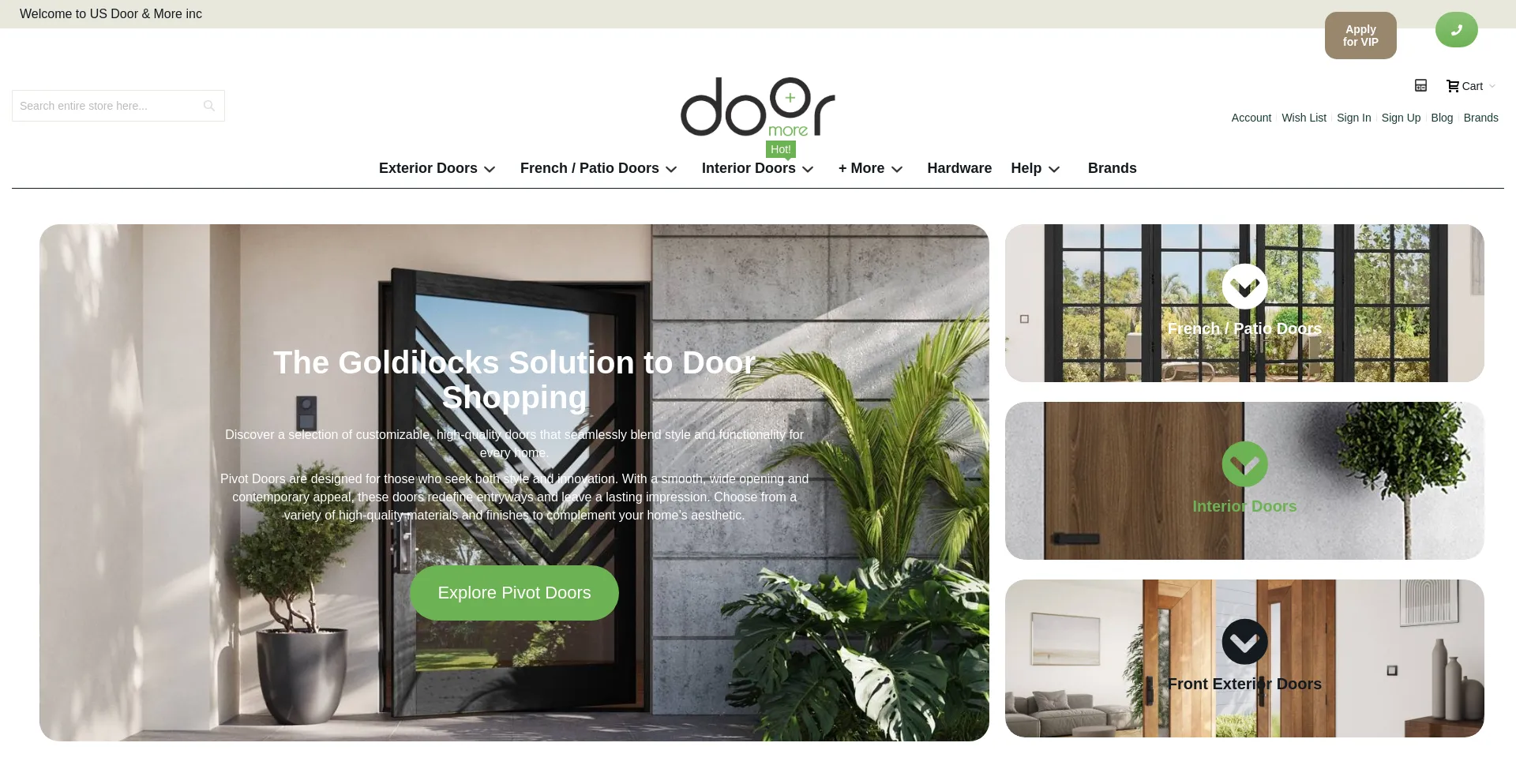 Website screenshot of Doornmore.com