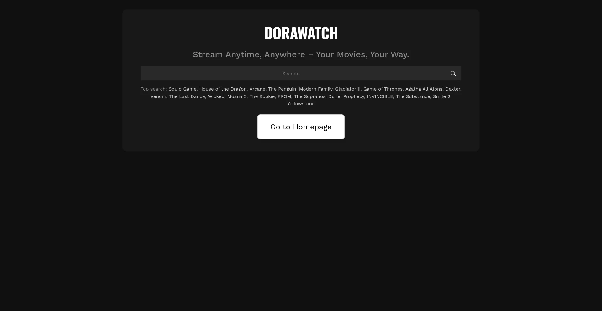 Website screenshot of Dorawatch.net