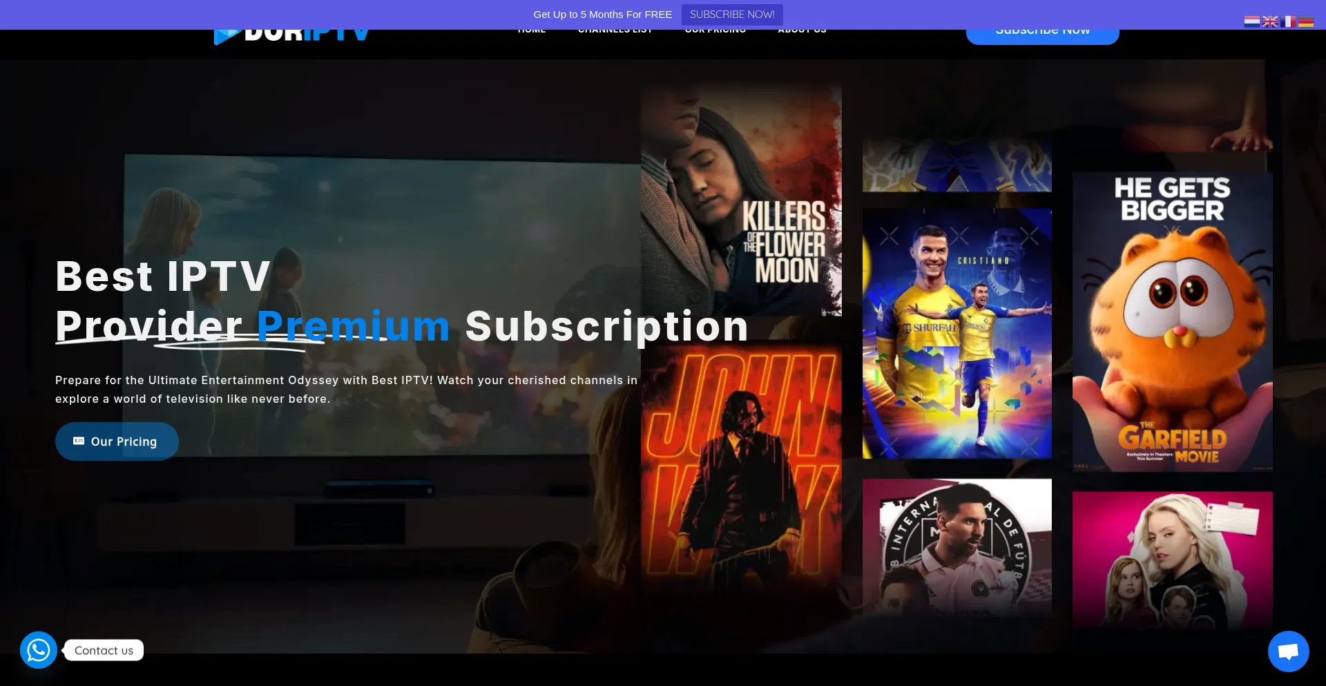 Website screenshot of Doriptv.com