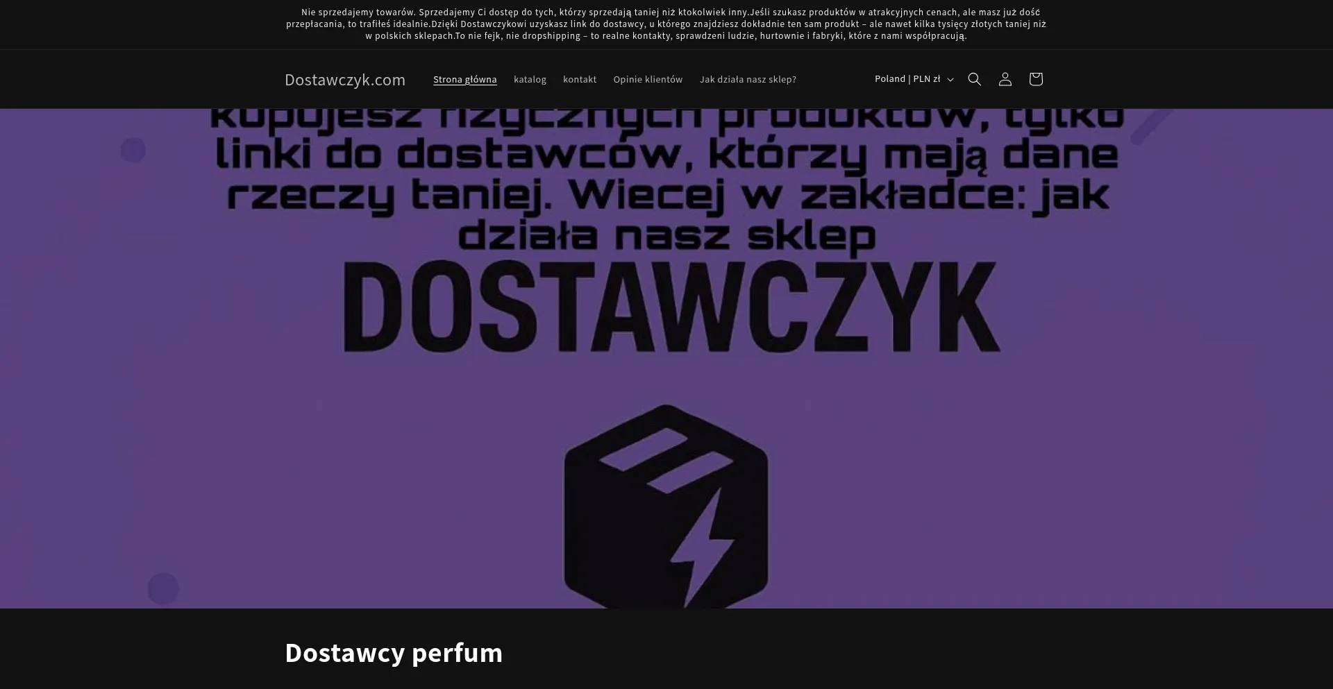 Website screenshot of Dostawczyk.com