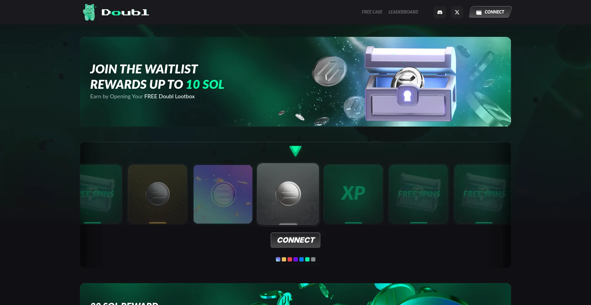 Website screenshot of Doubl.gg