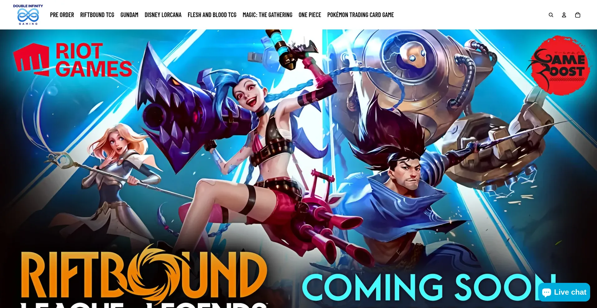 Website screenshot of Doubleinfinitygaming.us