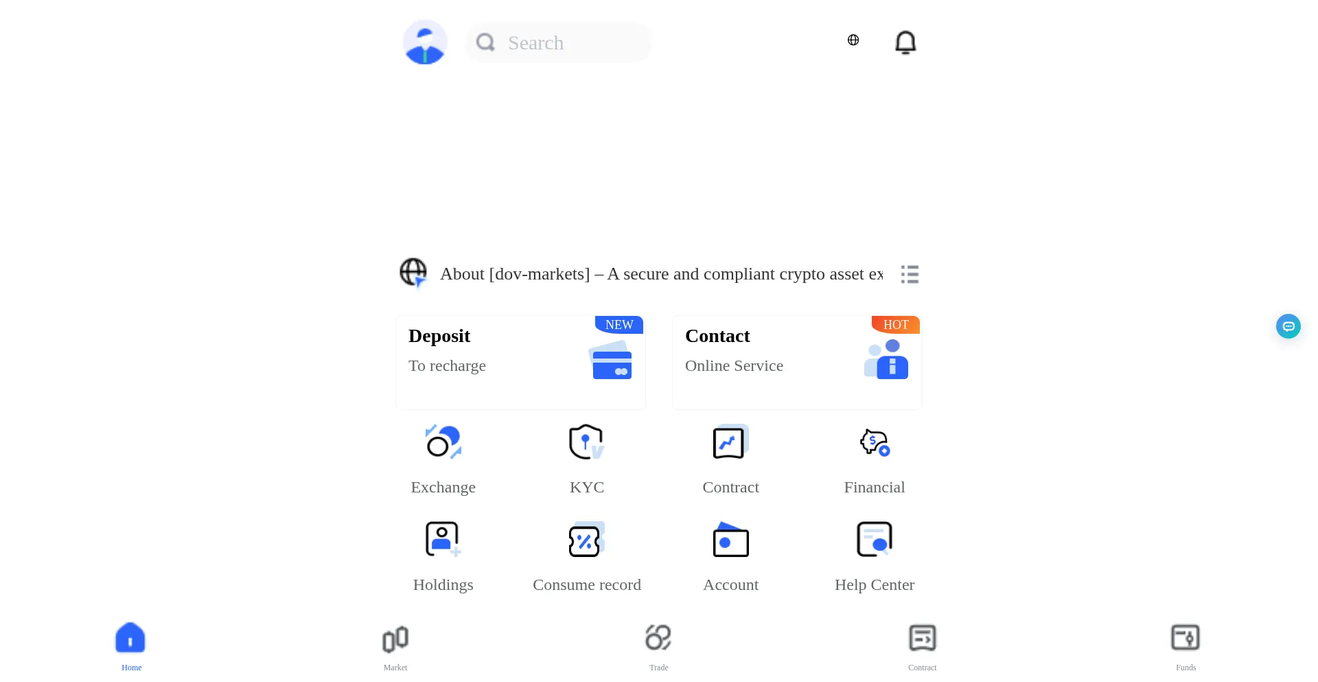 Dov-markets.com Screenshot