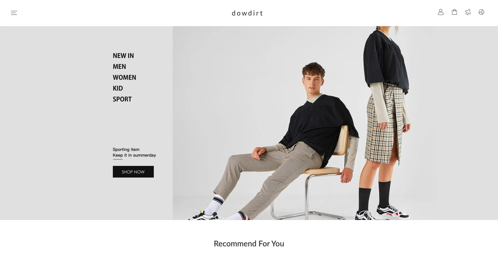 Website screenshot of Dowdirt.com